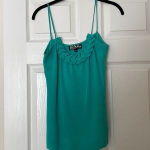 Teal Anlo silk camisole. Size P.